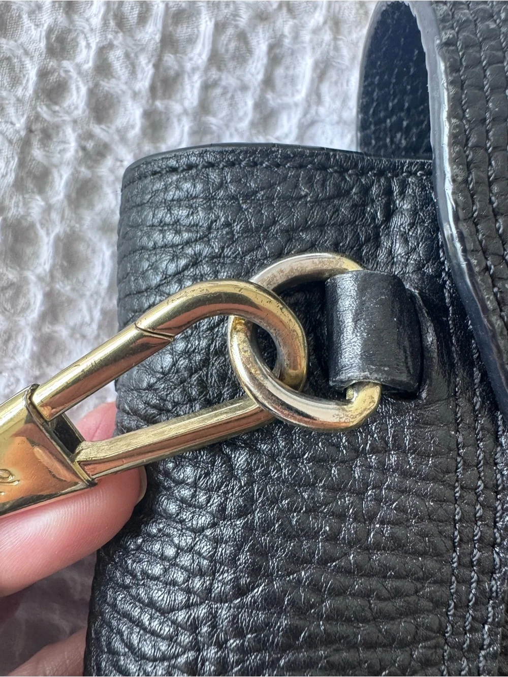 3.1 Phillip Lim Black Leather Satchel with Gold Hardware and Top Handle